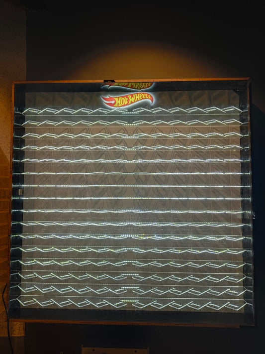 200 Cars Cross Display with Sliding Cover for 1:64 Scale Cars- LED