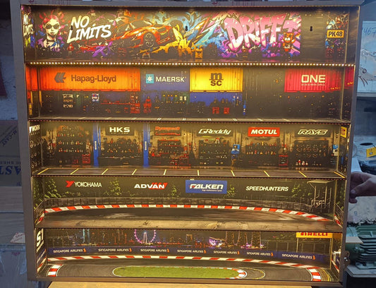 5 Floor Led Garage with Transparent Acrylic cover. ( scale 1:64)