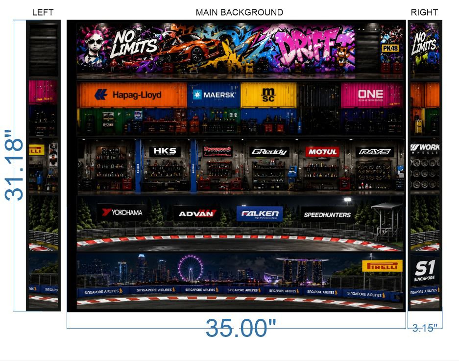5 Floor Led Garage with Transparent Acrylic cover for 1:64 Scale Cars