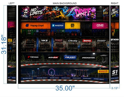 5 Floor Led Garage with Transparent Acrylic cover for 1:64 Scale Cars