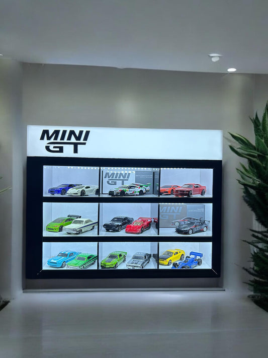 Mini GT 09 Compartments organizer with LED lights 1/64