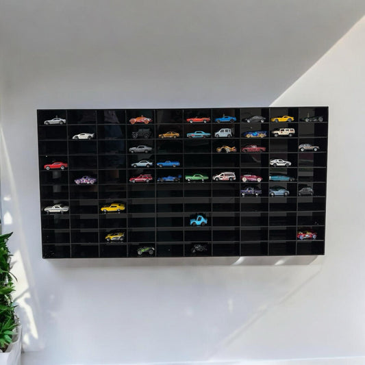 100 Compartments Hotwheels organizer Black 1:64 without cover