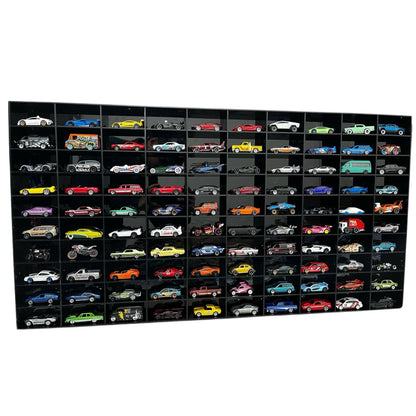 100 Compartments Hotwheels organizer Black 1:64 without cover