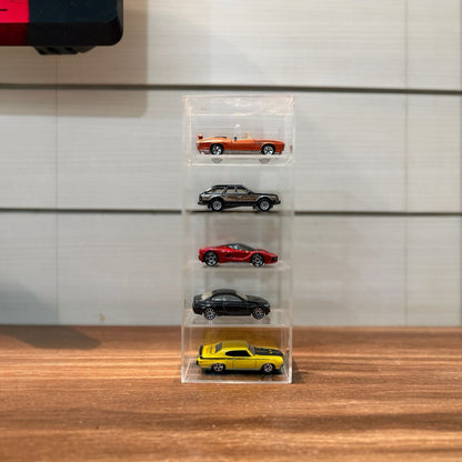 Hotwheels organizer 5 compartments Transparent 1:64
