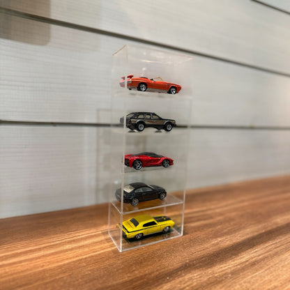 Hotwheels organizer 5 compartments Transparent 1:64