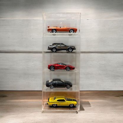 Hotwheels organizer 5 compartments Transparent 1:64
