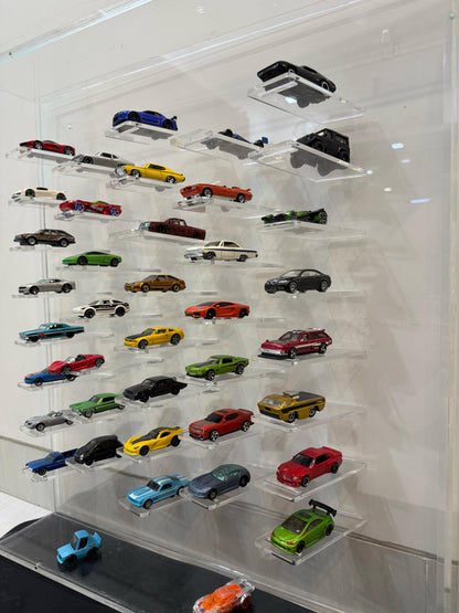 1/64 Diecast Car Display – 48 compartments | Magnetic Cover | Wall-Mount/Freestanding