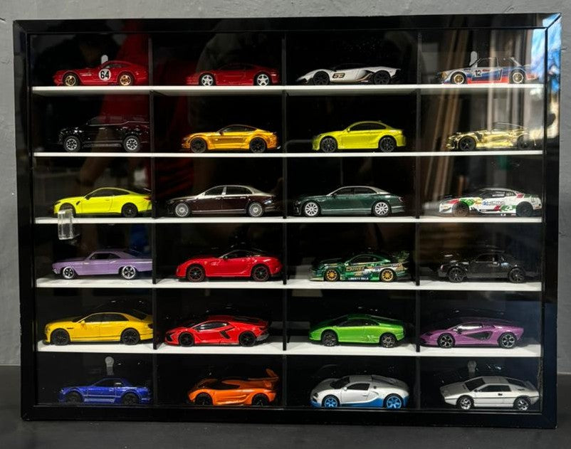 24 Compartments Display with Sliding Cover for 1:64 Scale