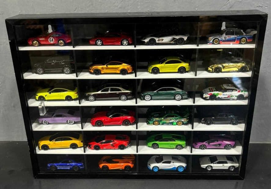 24 Compartments Display with Sliding Cover for 1:64 Scale