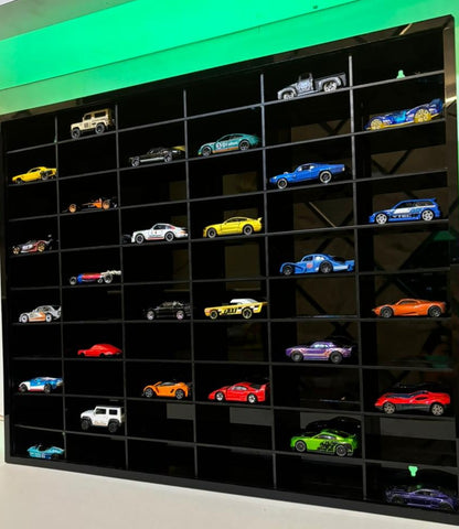 60 Compartments Display with Sliding Cover for 1:64 Scale Cars