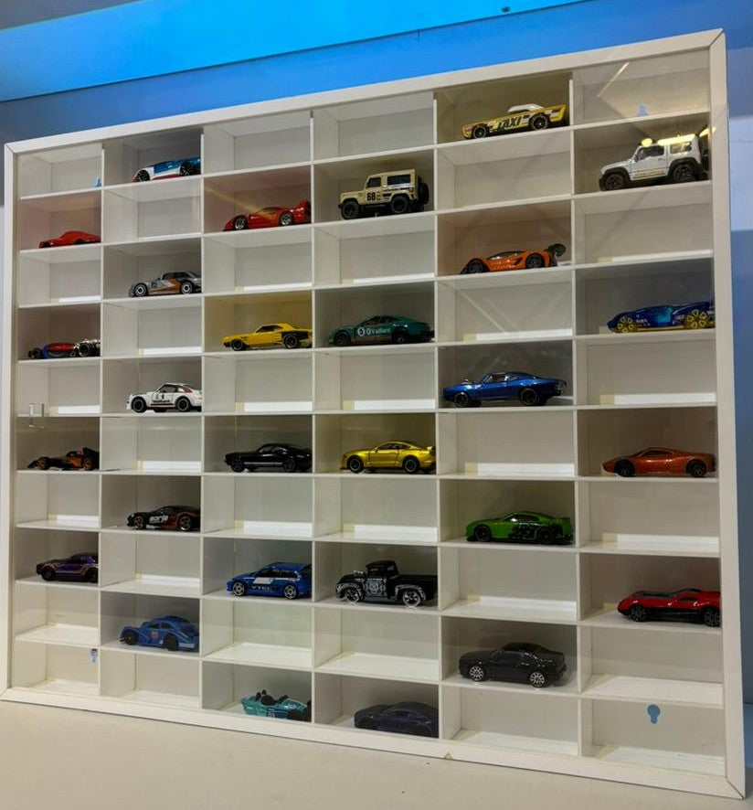 60 Compartments Display with Sliding Cover for 1:64 Scale Cars
