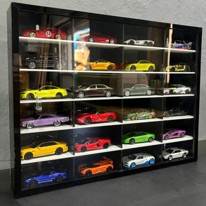 24 Compartments Display with Sliding Cover for 1:64 Scale