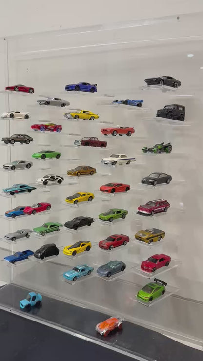 1/64 Diecast Car Display – 48 compartments | Magnetic Cover | Wall-Mount/Freestanding