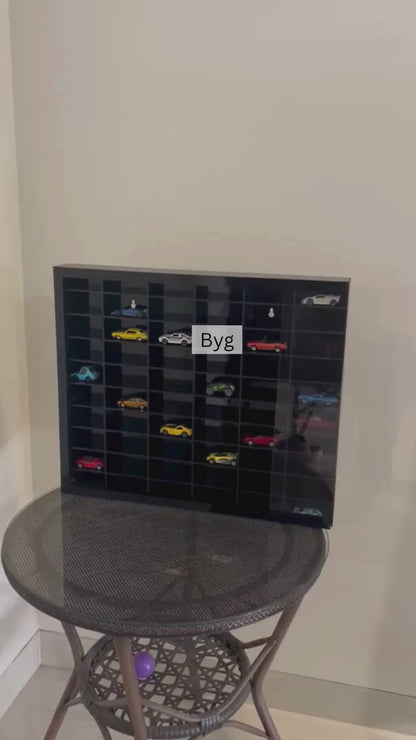 60 Compartments Hotwheels organizer Black