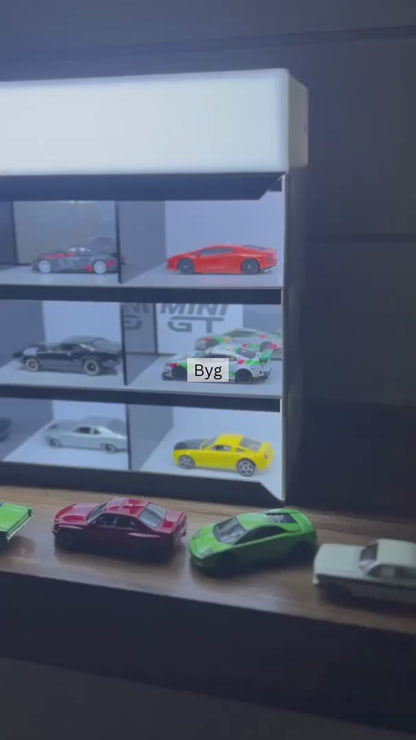 Mini GT 09 Compartments organizer with LED lights 1/64