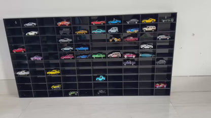 100 Compartments Hotwheels organizer Black 1:64 without cover
