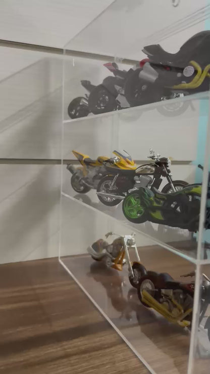 Transparent organizer for scale model Motor Bikes 1:18