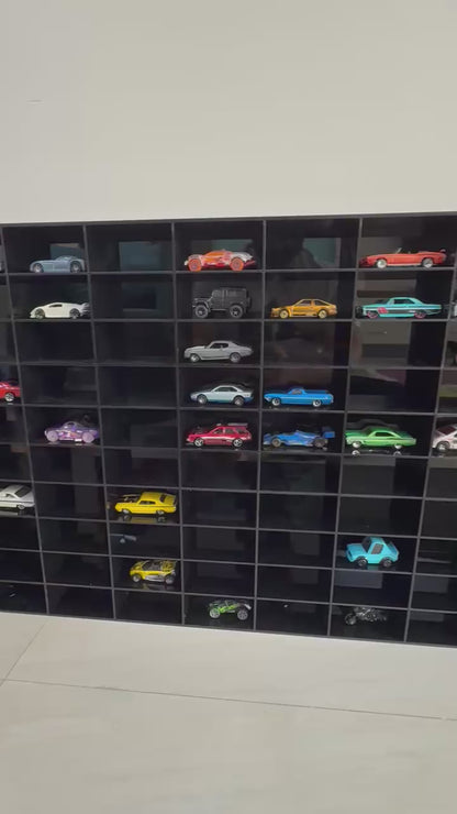100 Compartments Hotwheels organizer Black 1:64 without cover