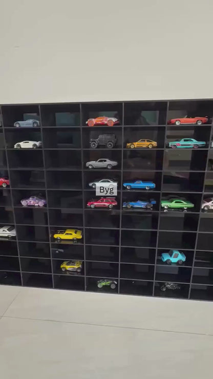 100 Compartments Hotwheels organizer Black 1:64 without cover